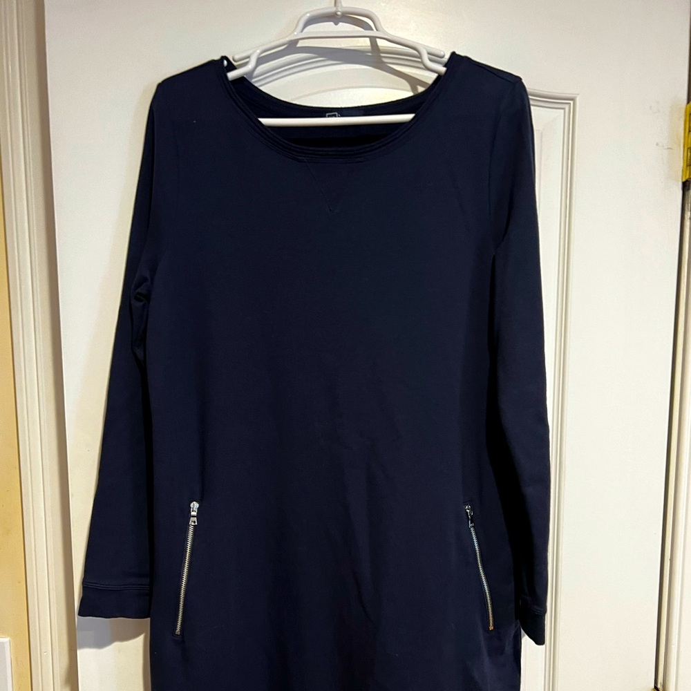 Navy sweatshirt dress